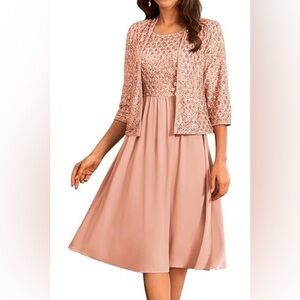 Cachet Pink Chiffon‎ Skirt Size M Vintage